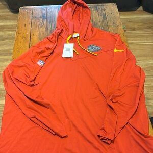 Brand New Kansas City Chiefs Red SIDELINE Top Hoodie